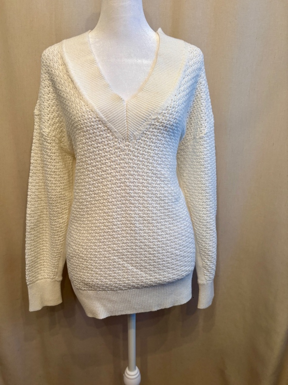 Rag & Bone Jeans Open Knit V-Neck Sweater | Size S